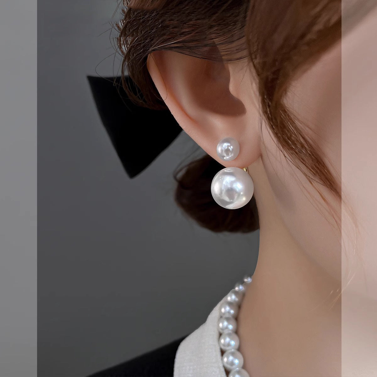 Women's Lux Pearl For Trendy Niche High-grade Refined Stud Earrings