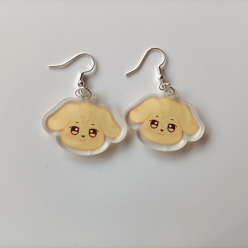 Unique Flash Double-sided Acrylic Ear Peripheral Earrings