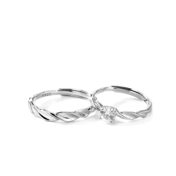 Fan Steel Printing Shining Galaxy Couple Mobius Rings
