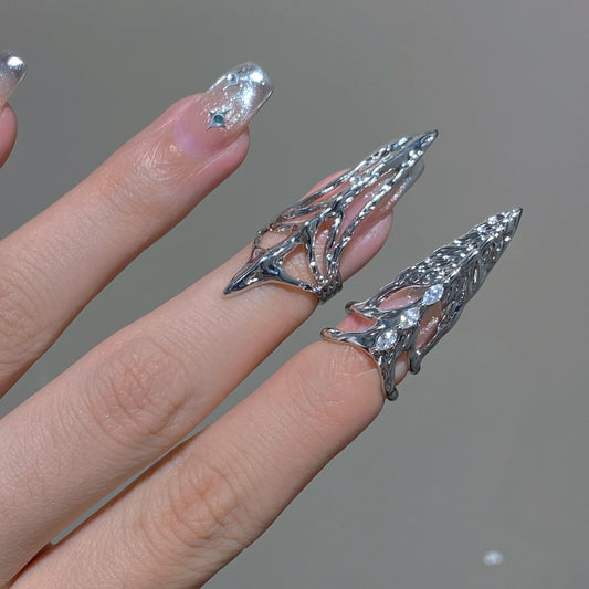 Alloy Geometry Fingernail Fashion Nail Fingertip Rings