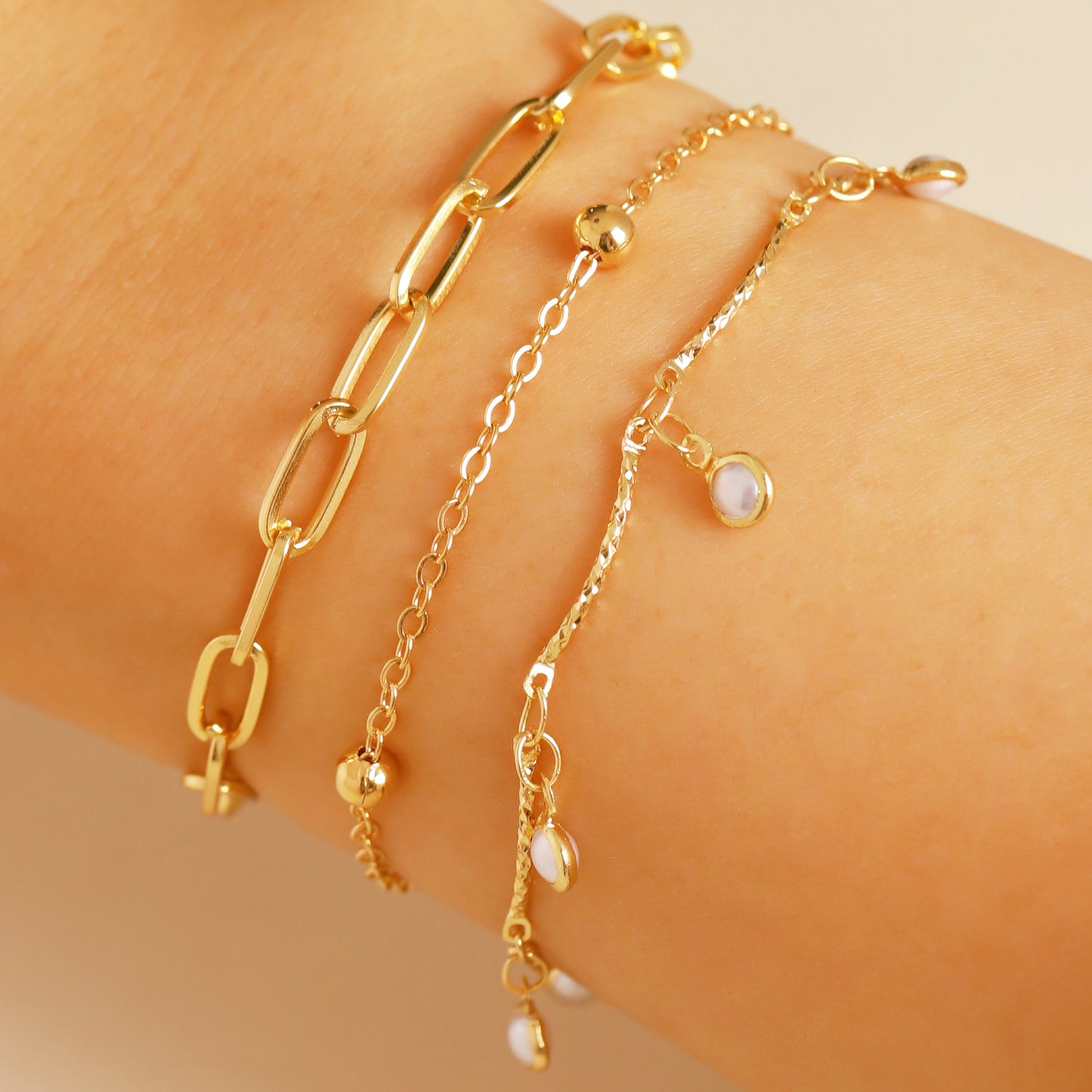 Durable Women's Chain Layered Retro Simple Bracelet