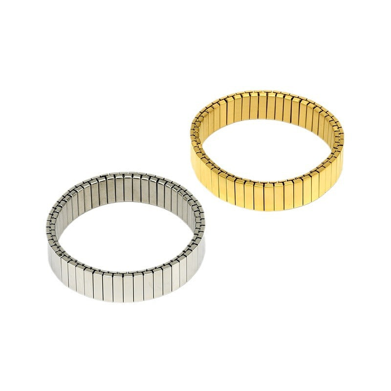 Stretch Watch Band Simple Personality Gold Bracelet