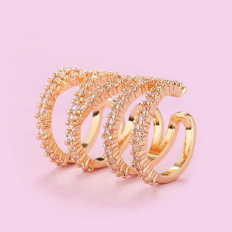 No Pierced Female Elegant Personality Diamond Simple Ear Clip