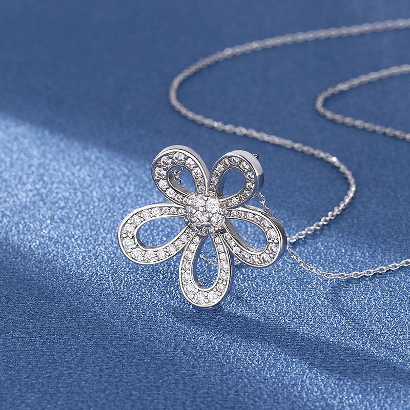 Diamond Sunflower Simple Delicate Indie Clavicle Chain Temperament Necklaces