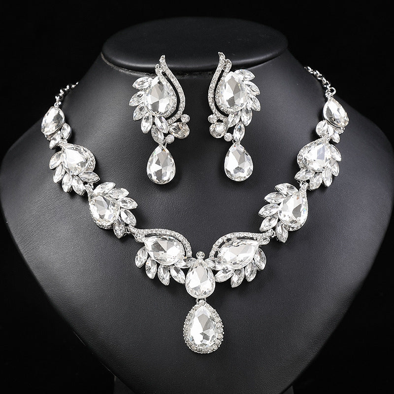 Women's Multicolor Gemstone Suit Fashion Bridal Banquet Necklaces