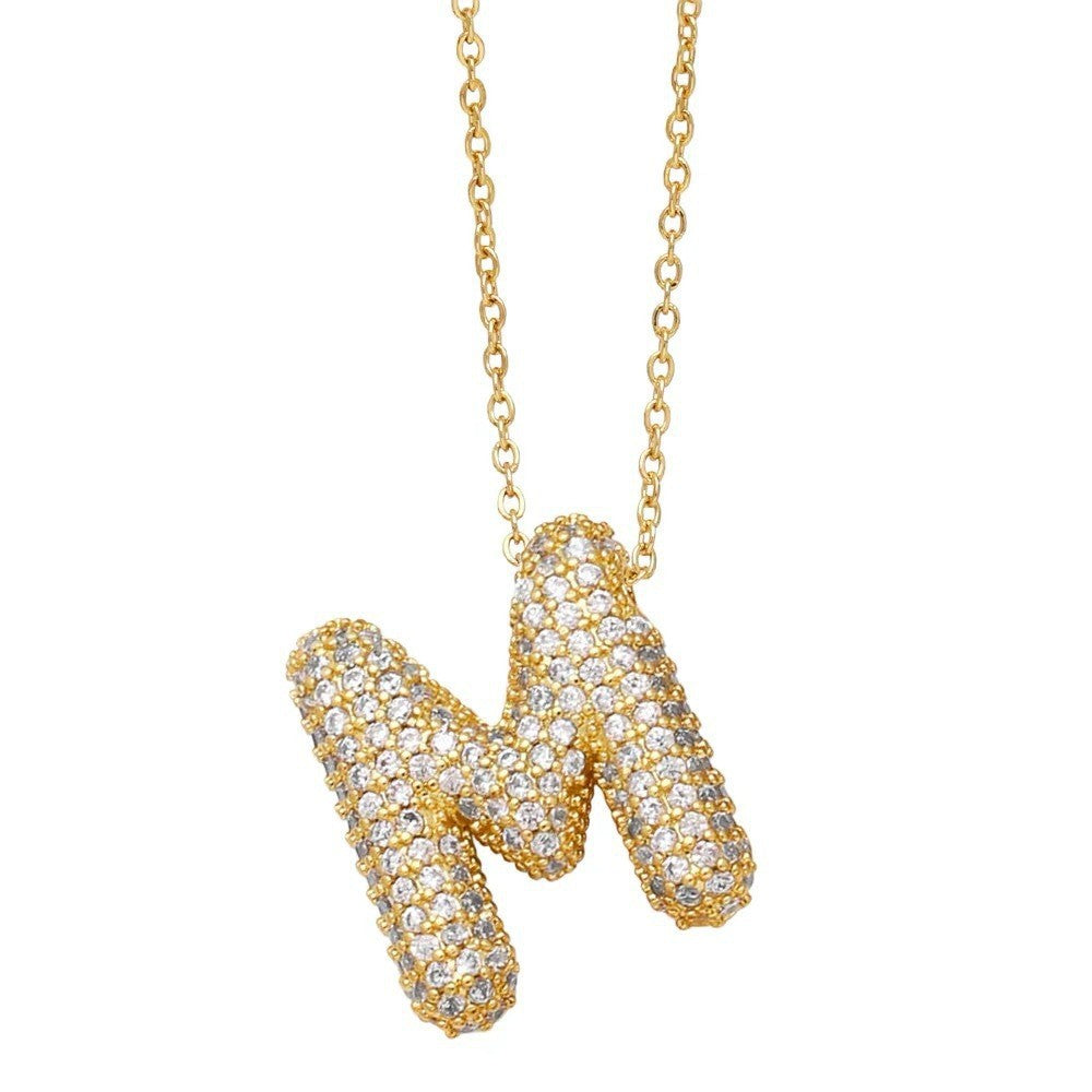 Bubble Balloon Letter English Female Graceful Pendants