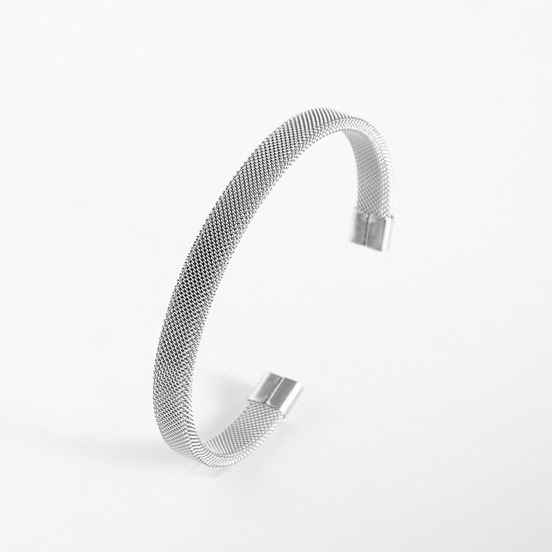 Women's & Men's Fashion Personality Retro Titanium Woven Open Round Bracelets