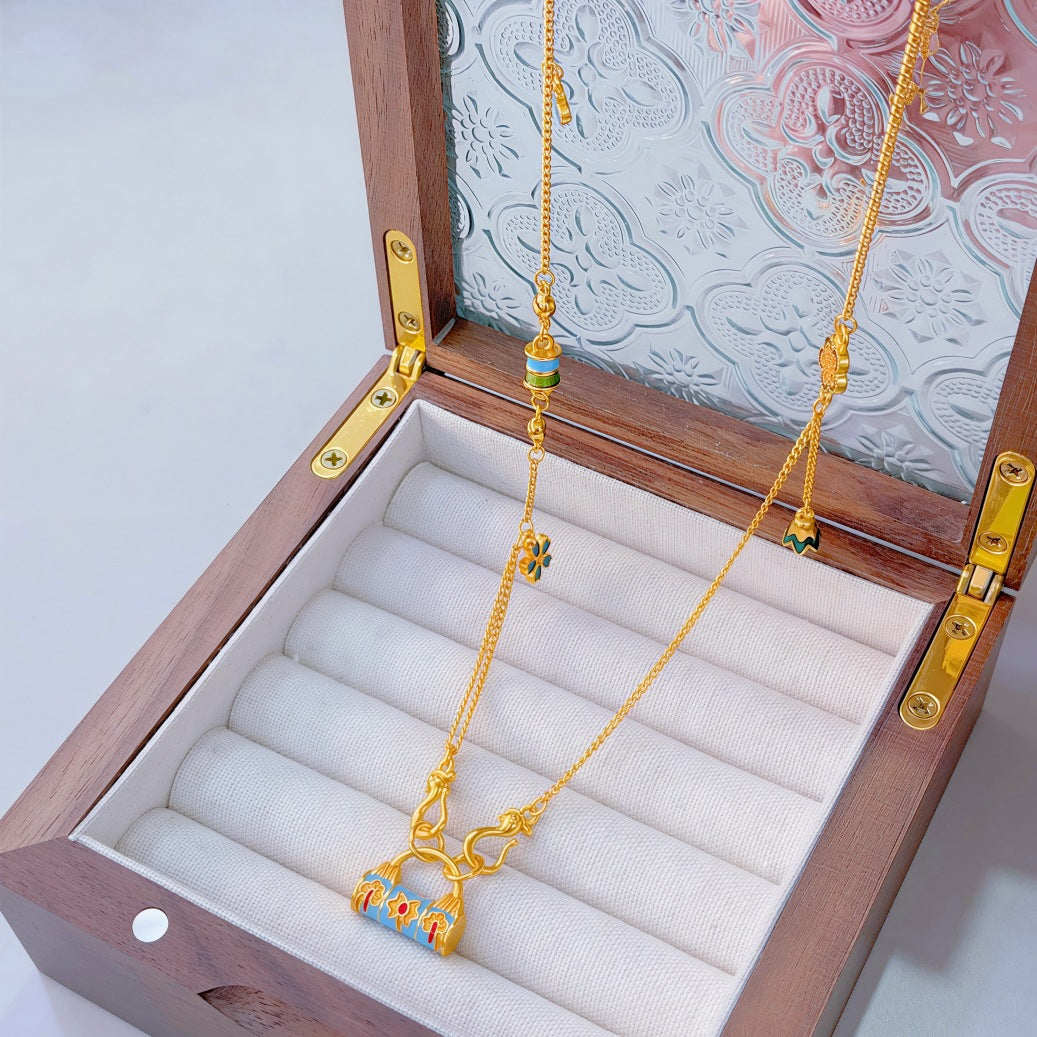 Ginkgo Leaf Variety Retro Affordable Luxury Fashion Design Necklace