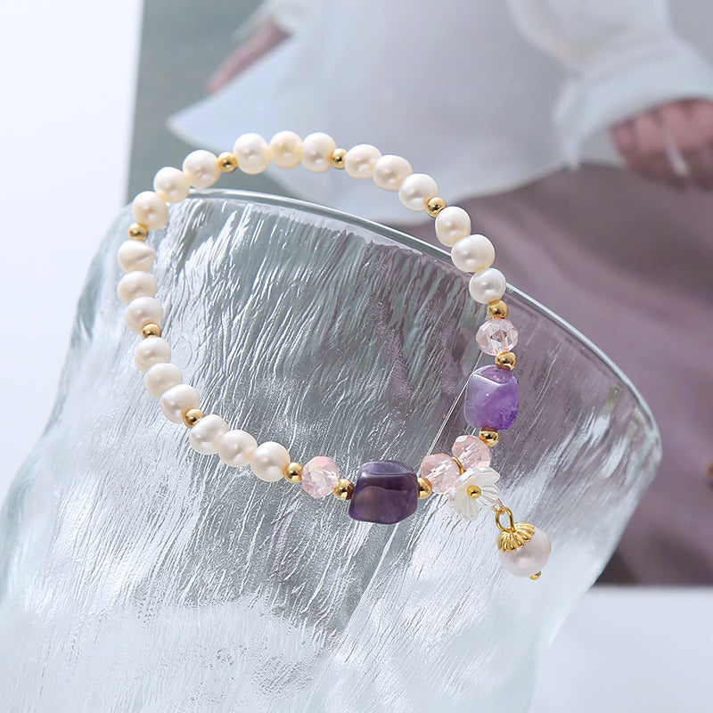 Natural Freshwater Pearl Crystal Female Design Bracelets