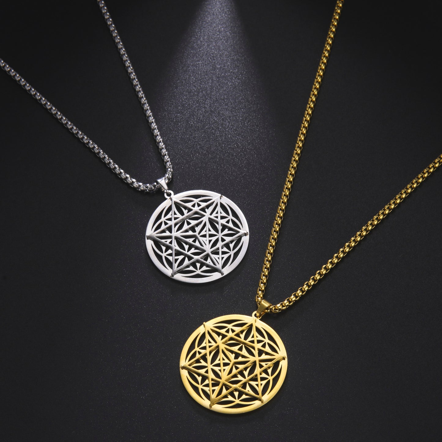 Real Gold Plating Cutting Hollow Pendant Material Necklaces