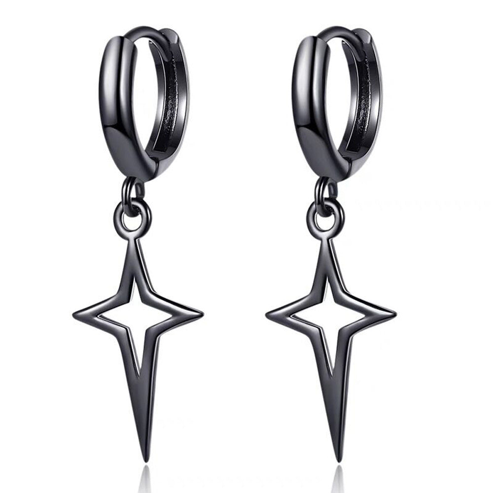 Stars Female Cross North Star Eardrop Earrings