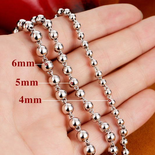 Bracelets femme petites perles rotatives en argent sterling