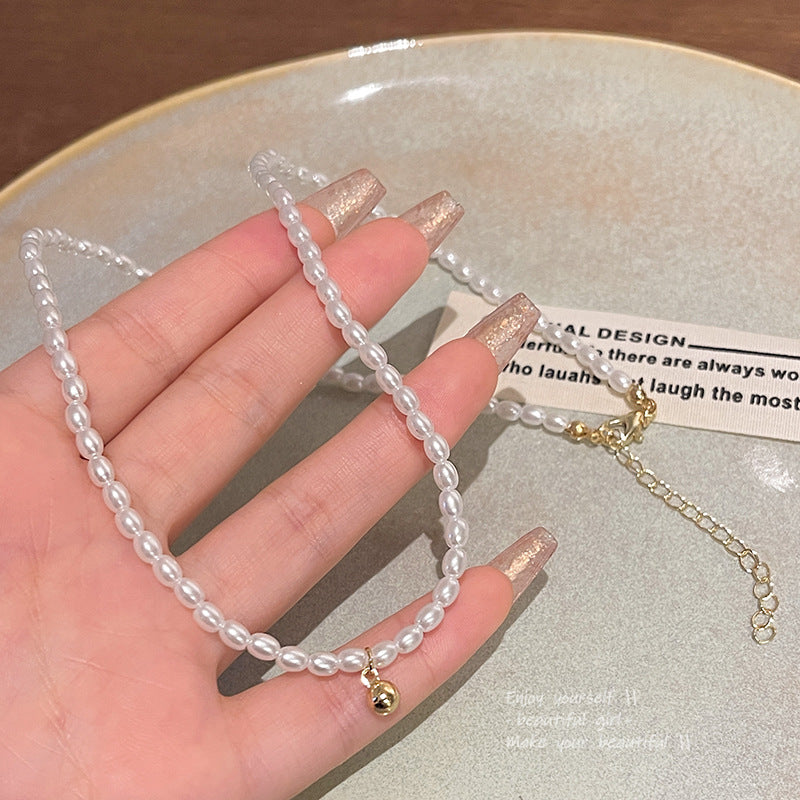 Minority Graceful Small Beads Simple High Sense Clavicle Necklace
