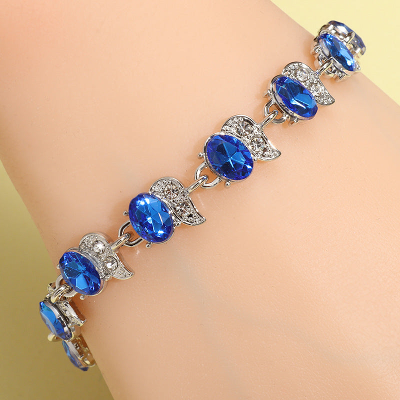 Women's Color Jewelry Zircon Rainbow Hand Accessory Bracelets