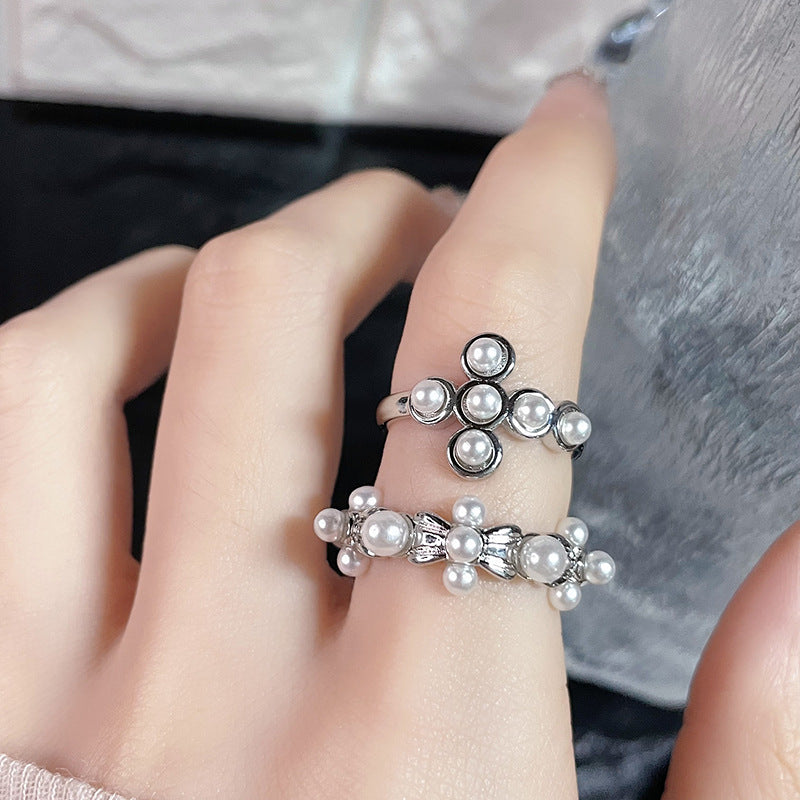 Cross Open Adjustable High Sense Stylish Index Finger Rings