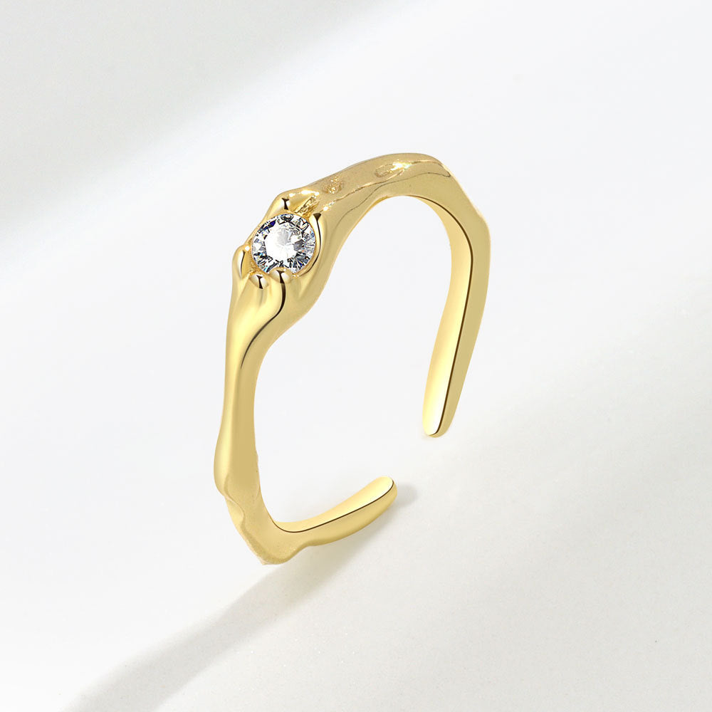 Style Niche Design Simple Elegant Zircon Female Rings