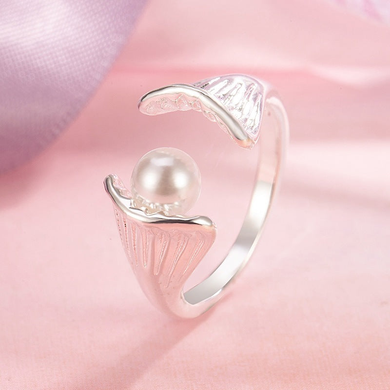 Fairy Mussel Shell Beaded Female Fashion Ring