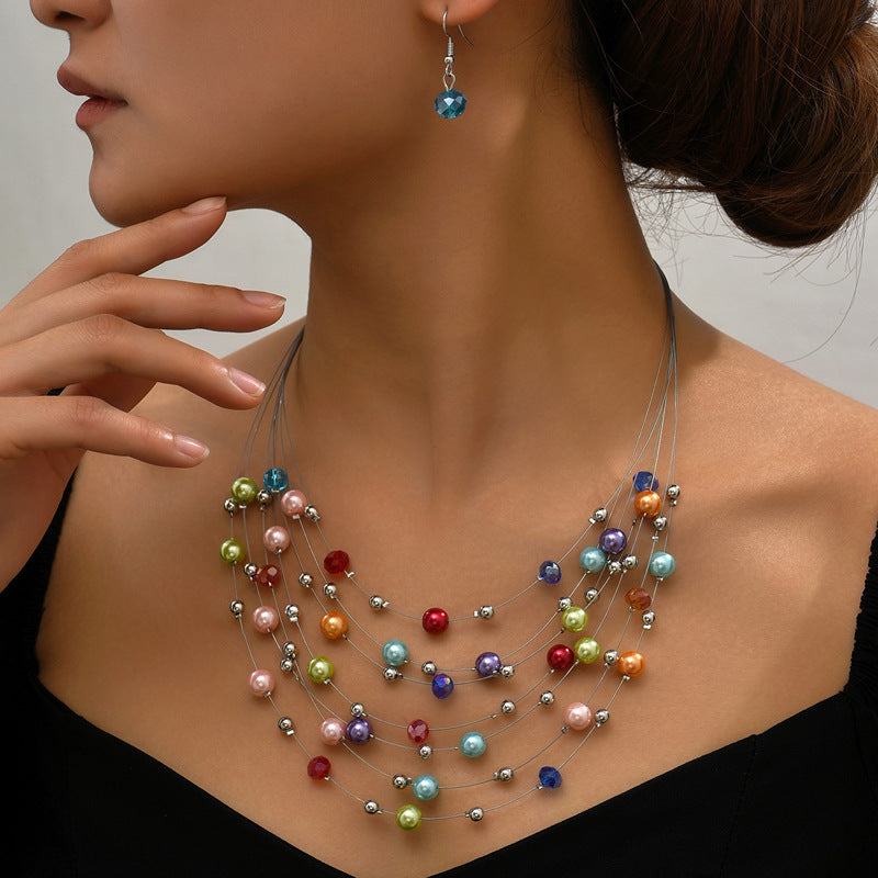 Indian Ethnic Style Vintage Gemstone Beads 2 Necklaces