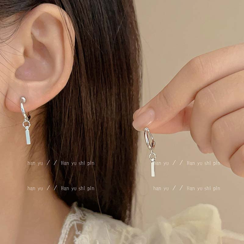 Simple Geometric Long Strip Hoop Fashion Minority Design Mosquito Coil Ear Clip