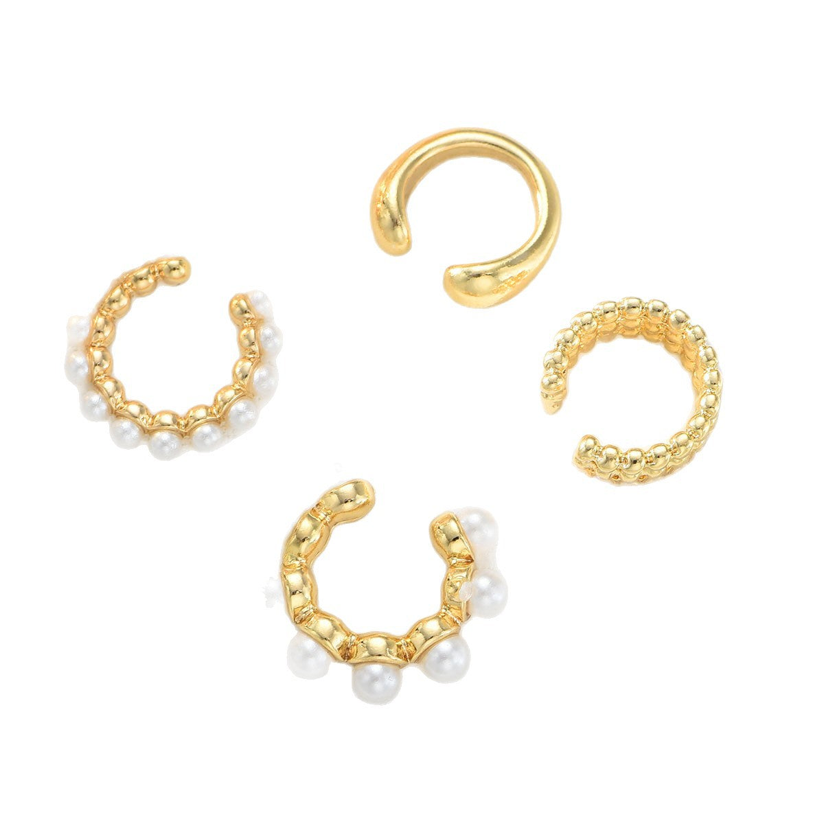 Women's Simple Bone Advanced Water Drop Pearl Niche Ear Clip