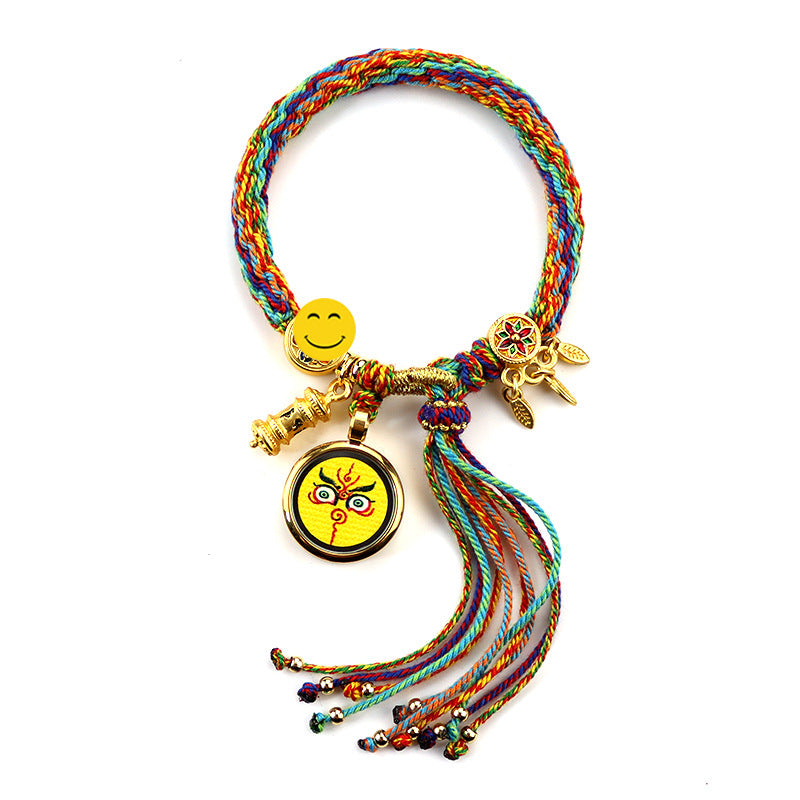 Buddha Colorful Style Reincarnation God Wealth Carrying Strap Bracelets