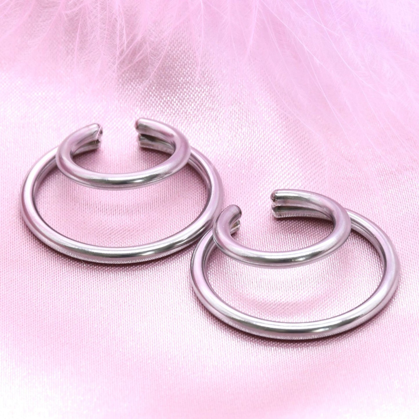Korean Style Sense Of Design Golden Simple Circle Stainless Earrings