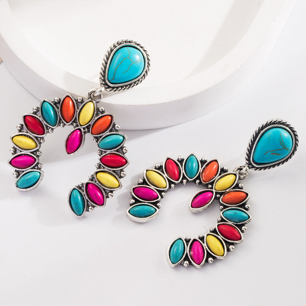 Bohemian Vacation Style Turquoise Fashion Creative Earrings