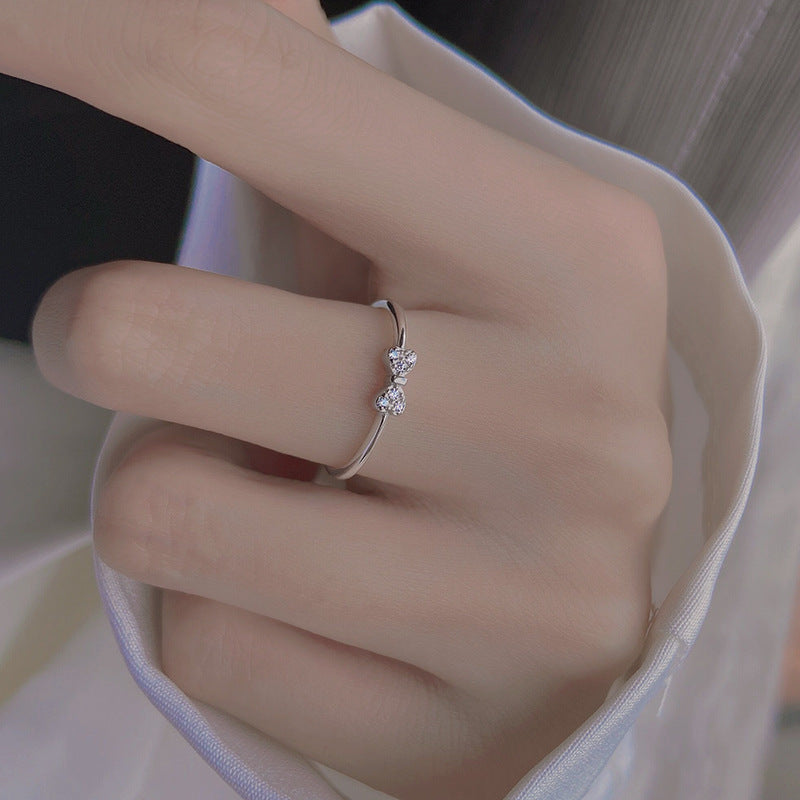 Fresh Sweet Simple Light Luxury Design Princess Style Open Ring