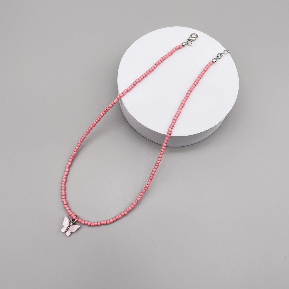 Female Versatile Style Handmade Color Beads Necklace