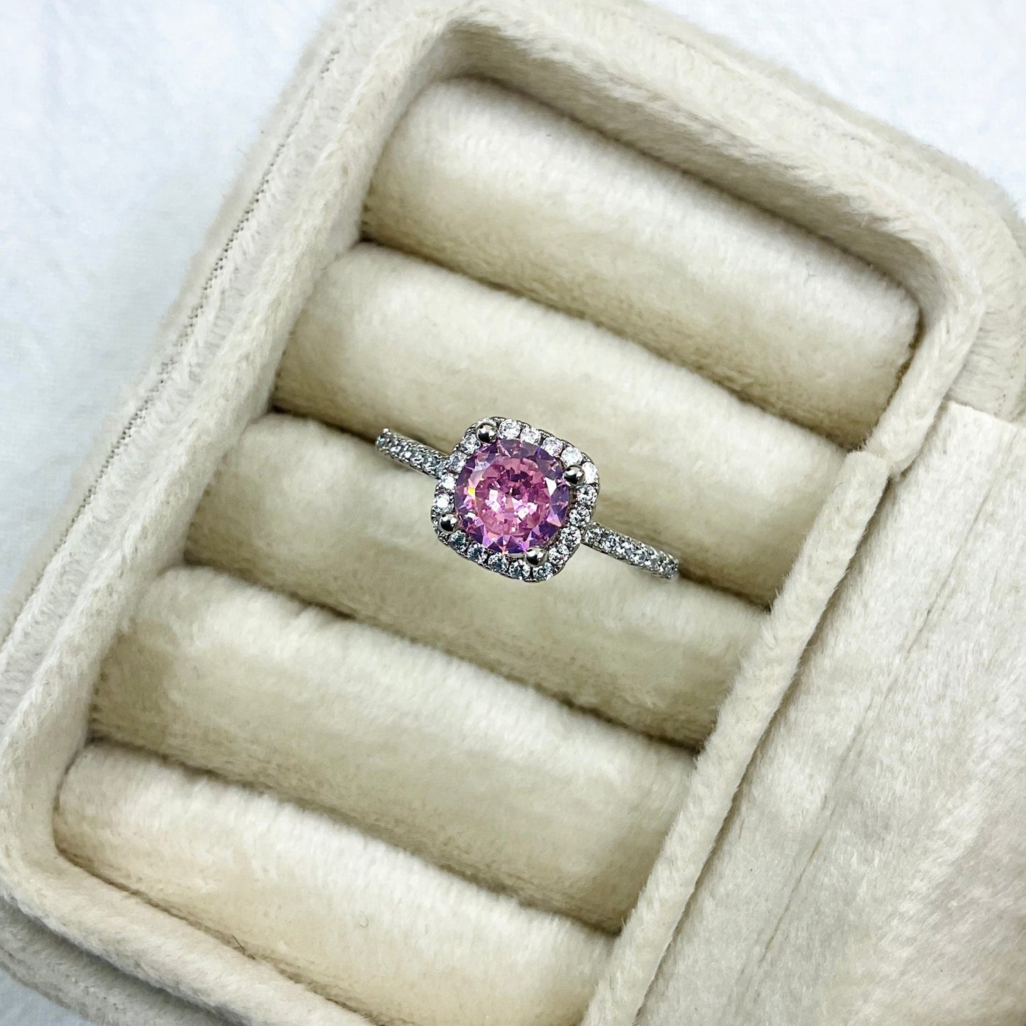 Sugar Cube Female Inlaid Zircon Adjustable Fashion High-grade Shiny Ring