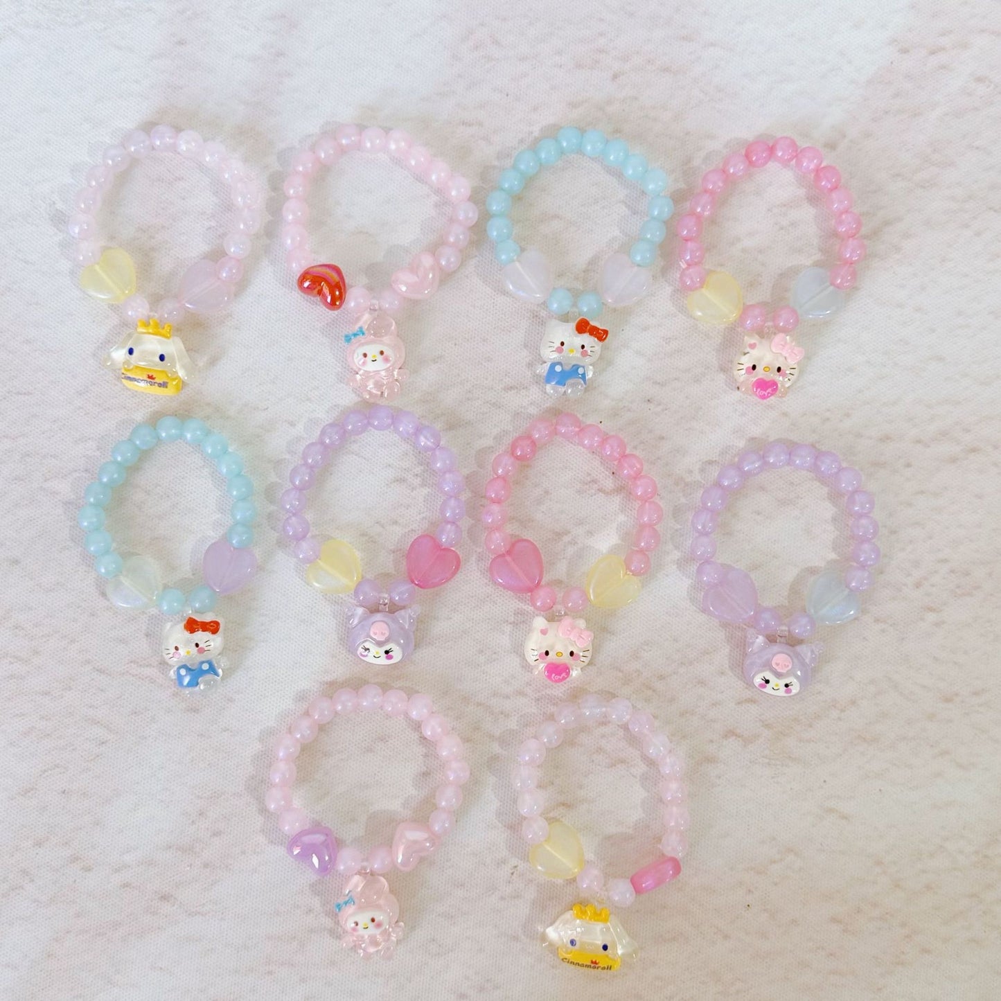 Bracelets de bijoux en forme de clown mignon en perles de dessin animé pour enfants