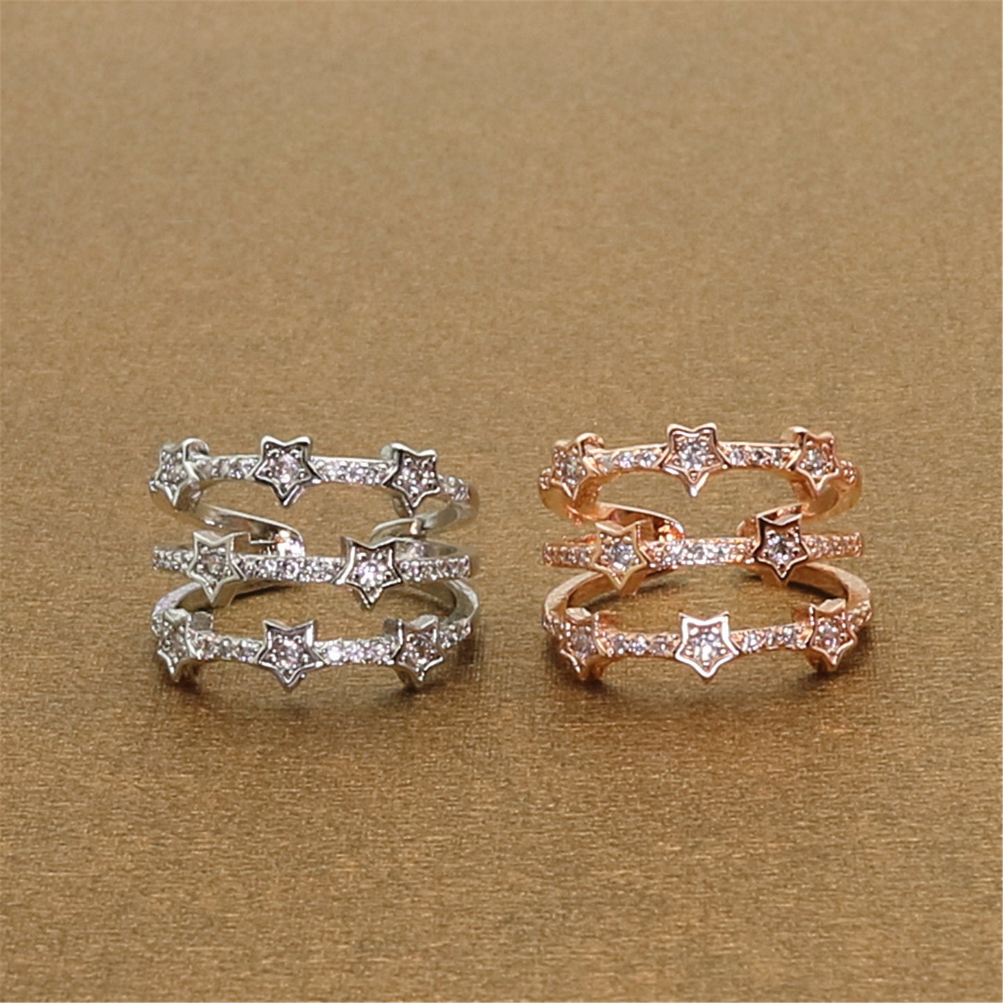 Creative Simple White Diamond Rhinestone Zircon Rings