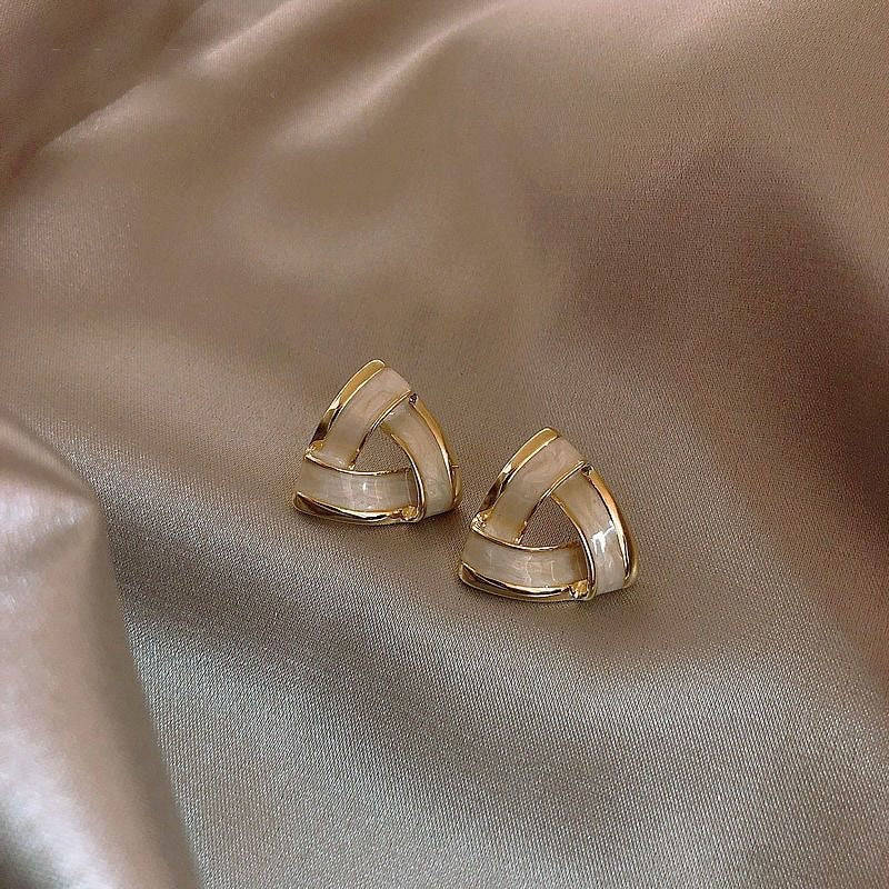 Color Female Niche Design Advanced French Stud Earrings