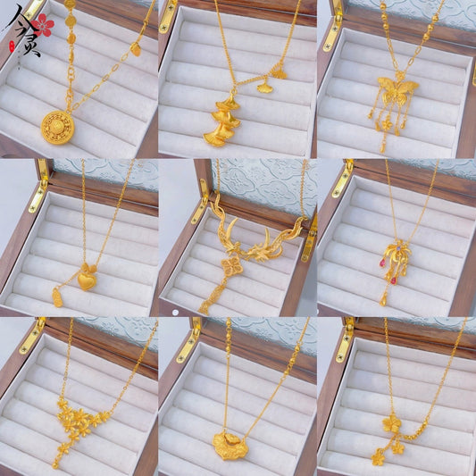 Ginkgo Leaf Variety Retro Affordable Luxury Fashion Design Necklace