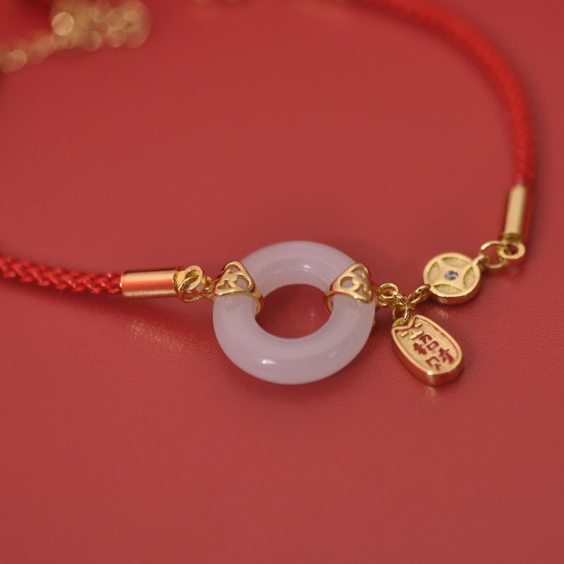 Peace Buckle Red Rope Light Luxury Minority Exquisite Bracelets