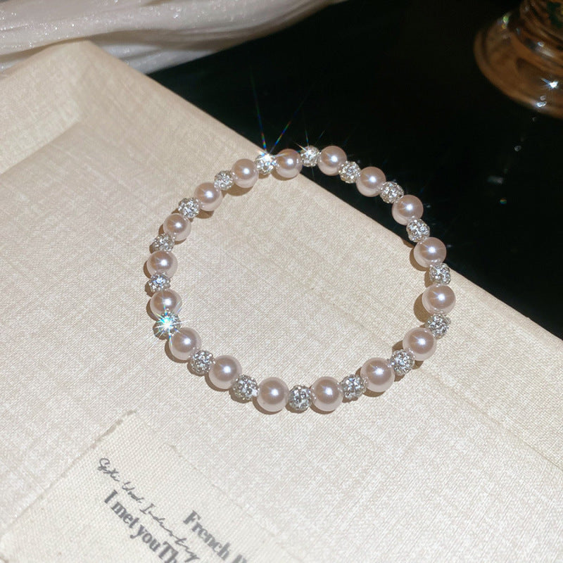 Women's Zircon Pearl Bee Buckle French Vintage Court Bracelets