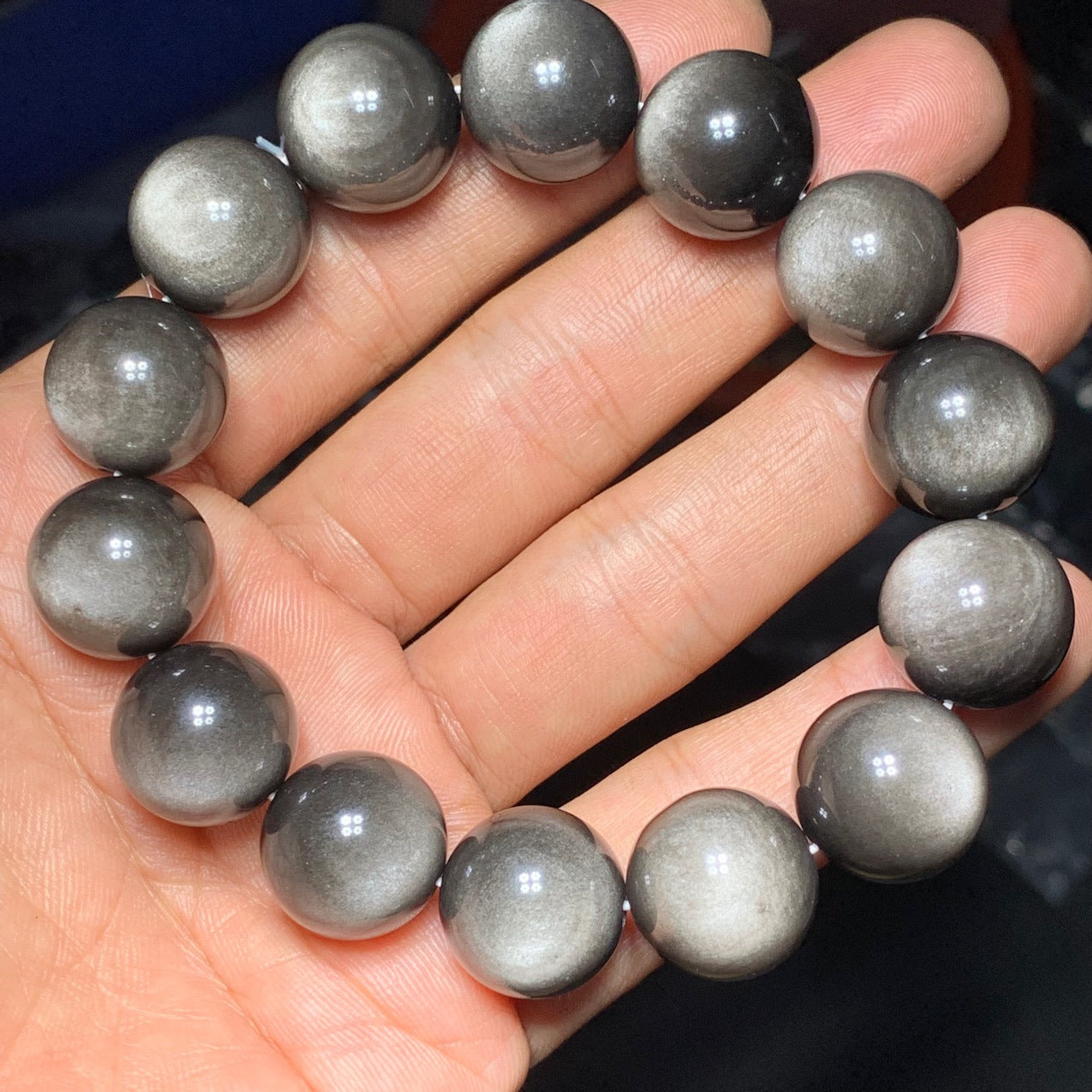 Bracelets pour les yeux de bien-être en obsidienne Sier Stone Eyes