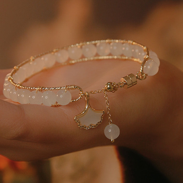 Style Ginkgo Leaf Female Design Elegant High Sense Gentle Magnetic Bracelet