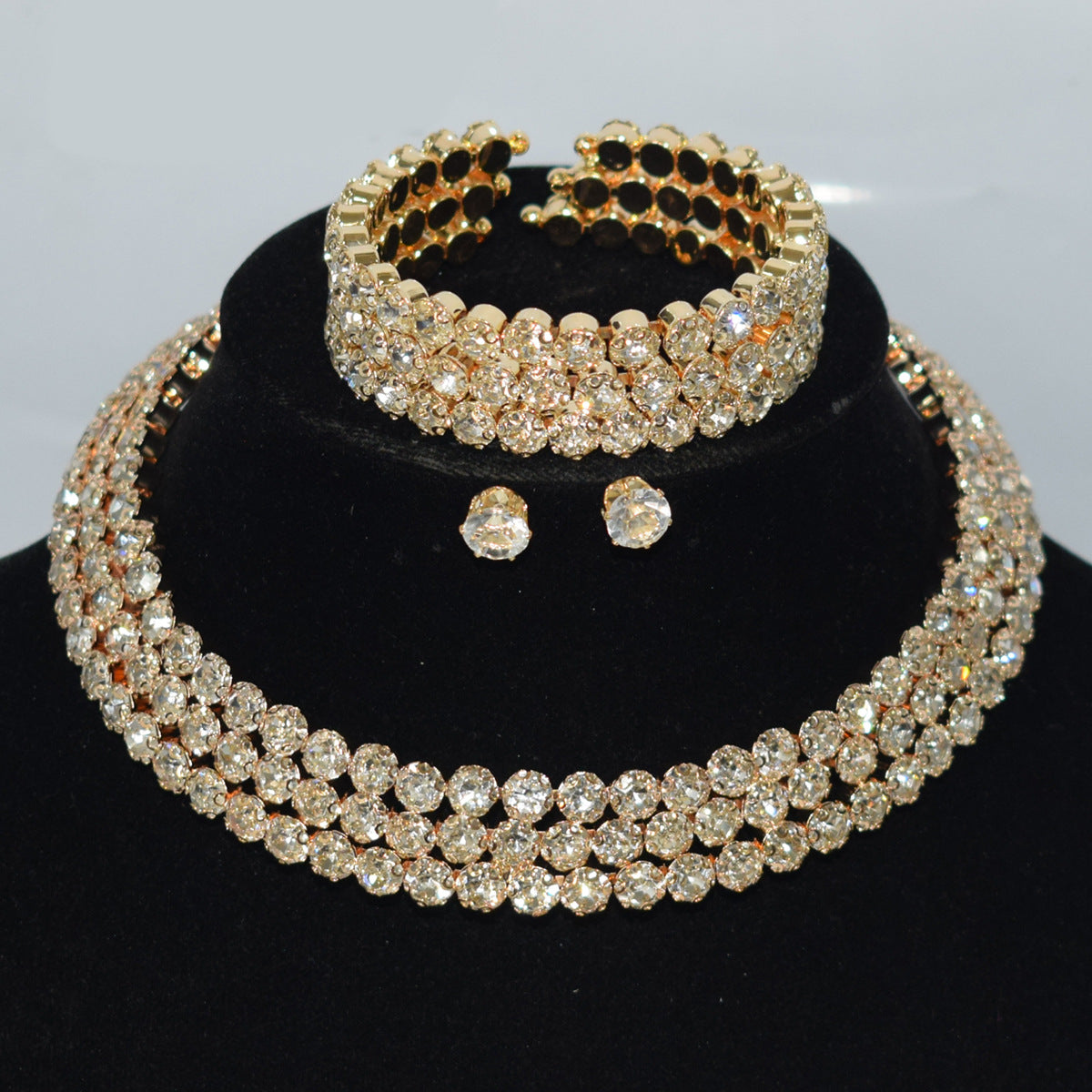Cool Fashion Rhinestone Collar Bridal Short Bracelets