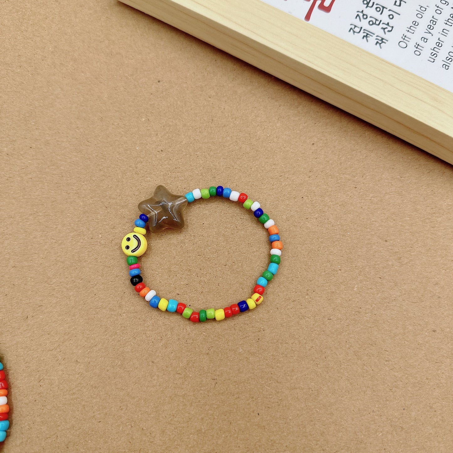 Colorful Smiley Face Five-pointed Star Beaded Bracelets