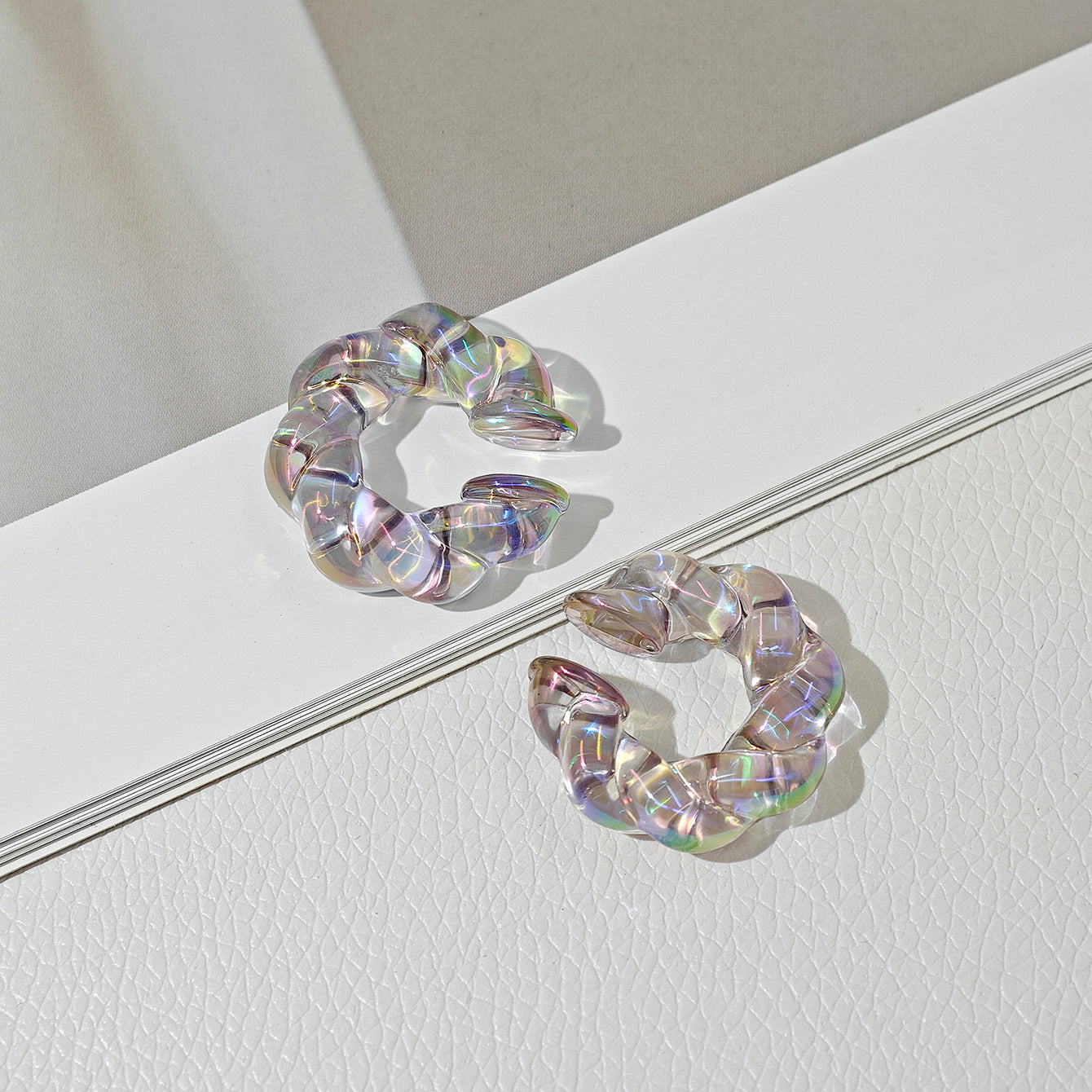 Acrylic Candy Color Matte Simple Design Ear Clip
