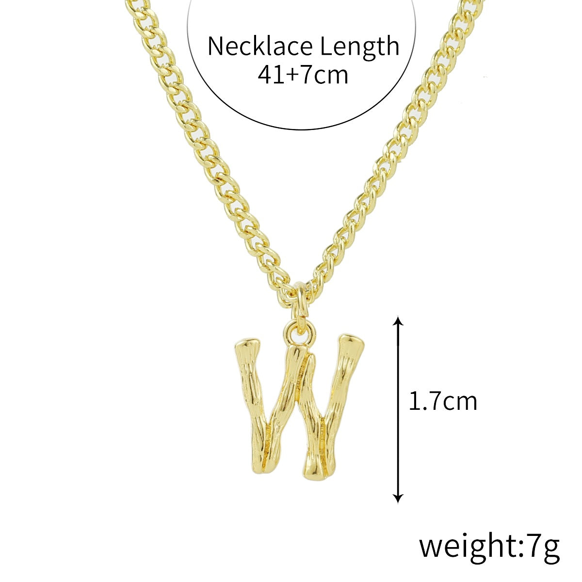 Women's Style Ornament Bamboo Letter Pendant Clavicle Necklaces