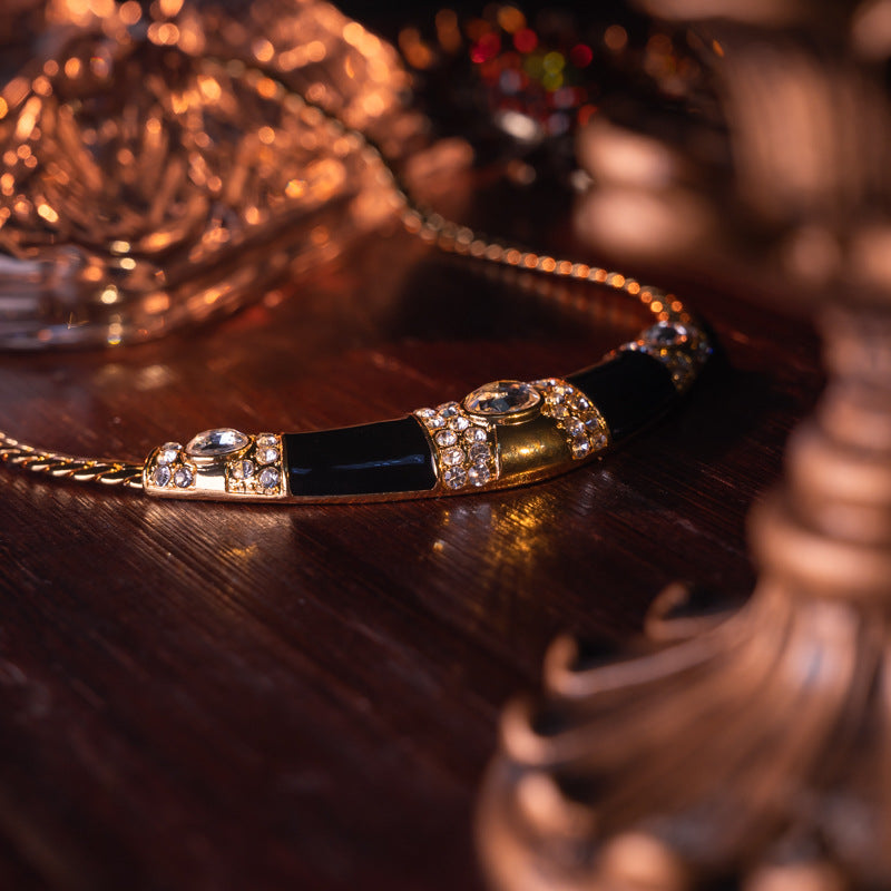 Imported Handmade Drip Glazed Gold-plated Enamel Jewelry Set