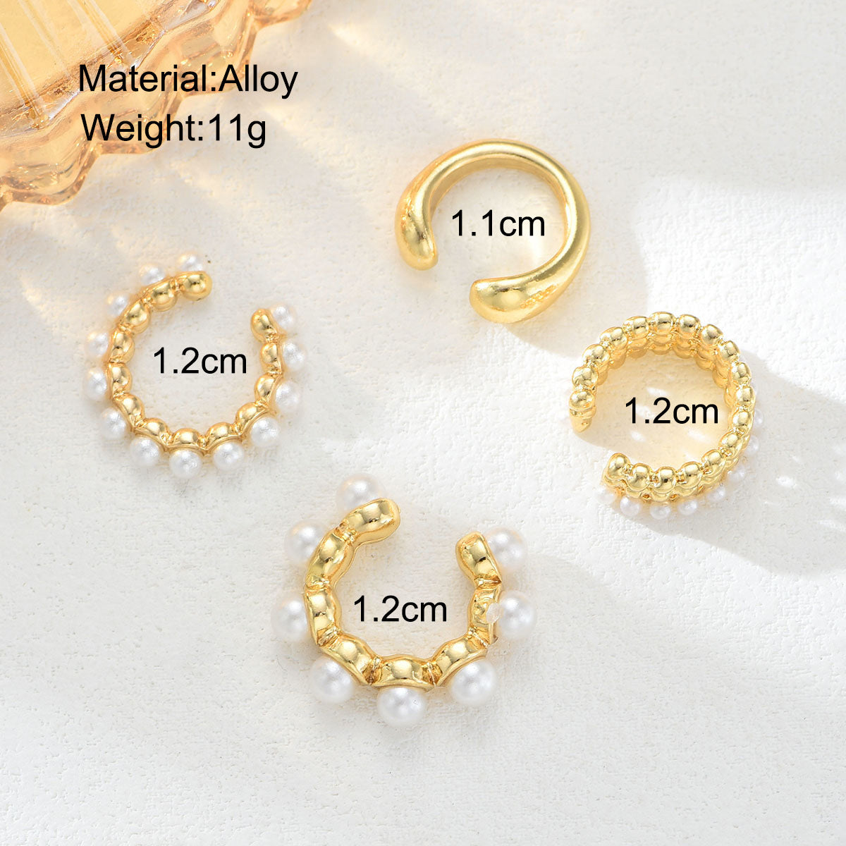 Women's Simple Bone Advanced Water Drop Pearl Niche Ear Clip