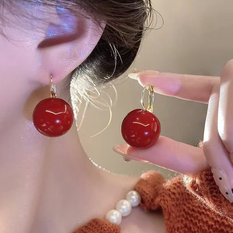 Pearl Female Button Niche High Sense Stud Earrings