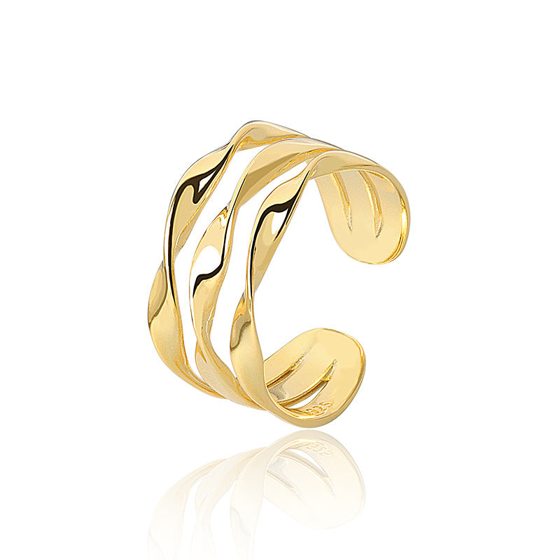 Twisted Open Female Personalized Cold Style Rings