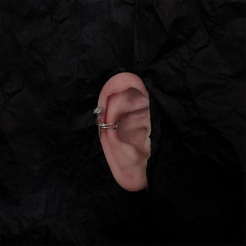Rose Design Simple High Sense Cold Style Ear Clip