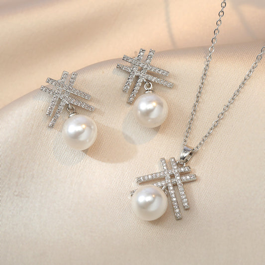 Women's Imitation Pearl High-grade Light Luxury Suit Necklaces