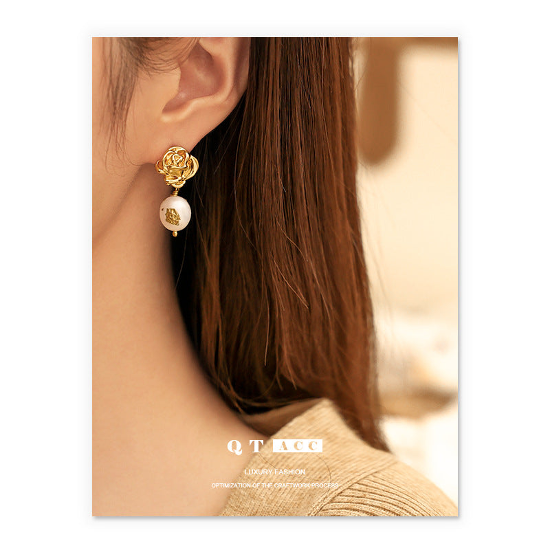 Boucles d'oreilles naturelles élégantes de Style de luxe abordable pour femmes