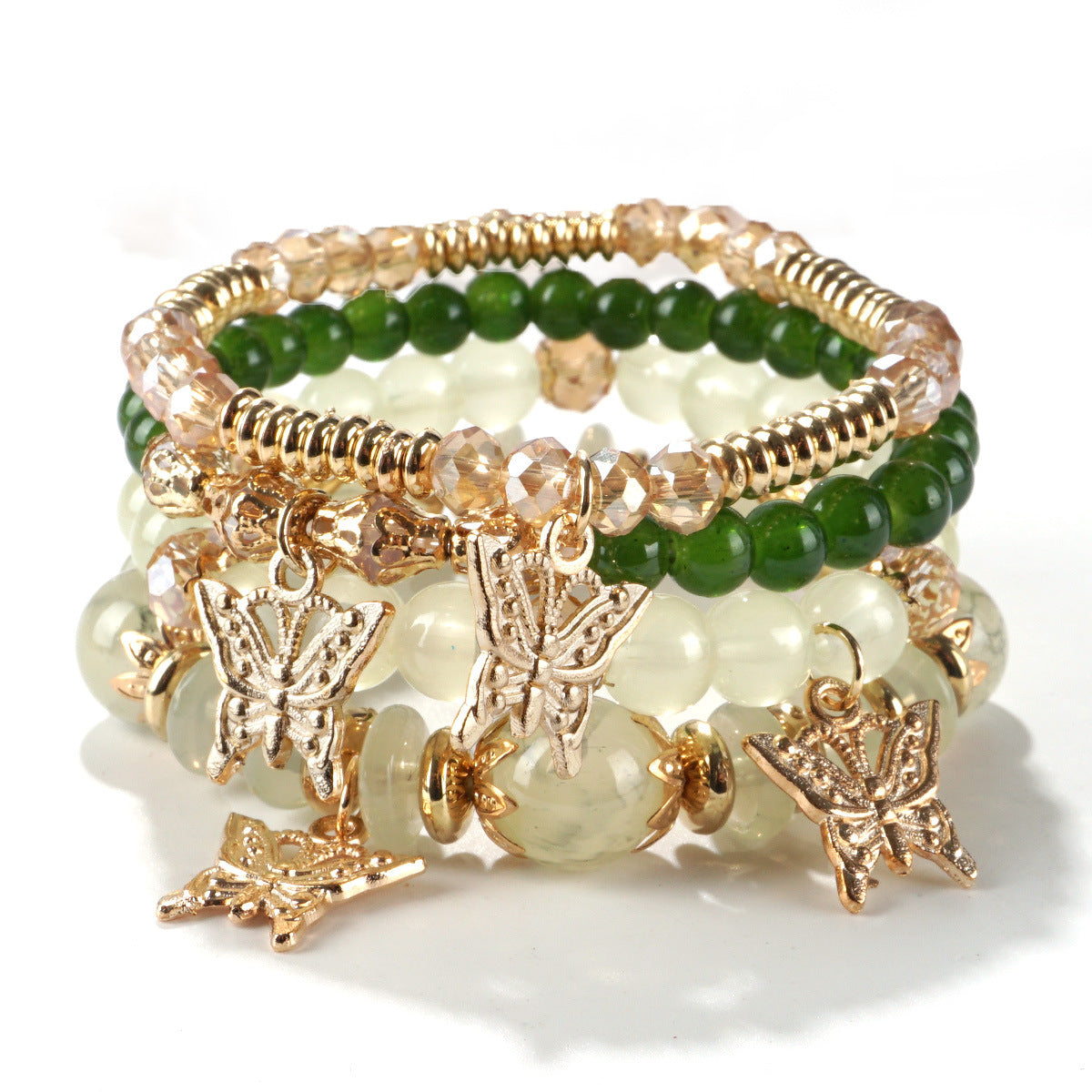 Trendy Bohemian Butterfly Crystal String Beads Bracelets